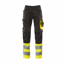 MASCOT 15679-860-0917, Pants, Any gender, Black, Yellow, Cotton, Polyester, 290 g/m², 35%