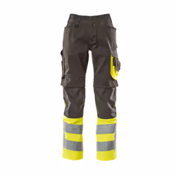 MASCOT 15679-860-1817, Pants, Any gender, Anthracite, Yellow, Cotton, Polyester, 290 g/m², 35%
