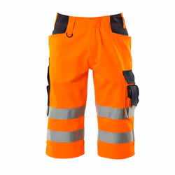 MASCOT 15549-860-14010, Shorts, Man, Navy, Orange, Cotton, Polyester, 290 g/m², 35%