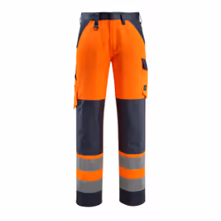 MASCOT 15979948-14010-82C46, Pants, Any gender, Navy, Orange, Cotton, Polyester, 250 g/m², 20%