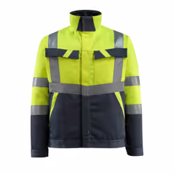 MASCOT 15909-948-17010, Jacket, Any gender, Navy, Yellow, XL, Cotton, Polyester, 250 g/m²