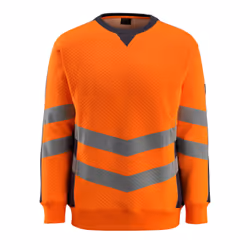MASCOT 50126-932-14010, Adult, Male, Sweater, Navy, Orange, Short sleeve, Monochromatic