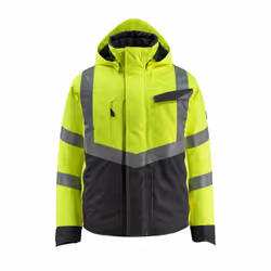 MASCOT 15535-231-1709 Winter Jacket, Jacket, Man, Black, Yellow, XL, Polyester, 210 g/m²