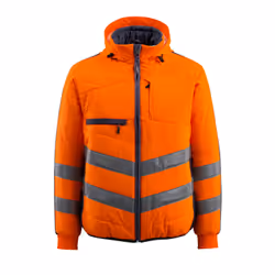 MASCOT 15515-249-14010, Jacket, Man, Navy, Orange, XL, Polyester, 365 g/m²