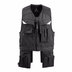 MASCOT 15089-154-09, Vest, Man, Black, L, Cotton, Polyester, 260 g/m²