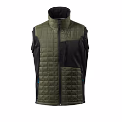 MASCOT 17165-318-3309, Gilet, Male, Adult, 2 pockets, Polyester, Black, Green