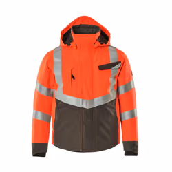 MASCOT 15535-231-22218-L, Jacket, Man, L, A49 - Hi-Vis Red/Dark Anthracite, 104 cm, Polyester