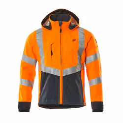 MASCOT 15502-246-14010-4XL, Jacket, Man, 4XL, 14010 - Hi-Vis Orange/Dark Navy, 132 cm, Polyester