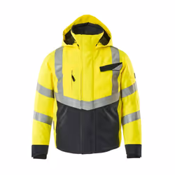 MASCOT 15535-231-17010-L, Jacket, Man, L, 17010 - Hi-Vis Yellow/Dark Navy, 104 cm, Polyester