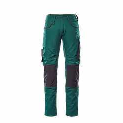 MASCOT 13079-230-0309-90C49, Pants, Man, Black, Green, 90C49, 850 mm, 90 cm