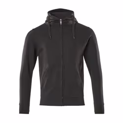 MASCOT 51590-970-09-4XL, Hoody, Man, Black, 4XL, 132 cm, Cotton, Polyester