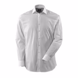 MASCOT 50631-984-06-37-38, Shirt, Man, White, 37-38, 38 cm, Cotton, Polyester