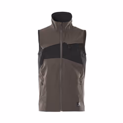 MASCOT 18365-511-1809-S, Vest, Man, S, 1809 - Dark Anthracite/Black, 92 cm, Elastolefin, Polyester