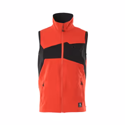 MASCOT 18365-511-20209-XS, Vest, Man, XS, 20209 - Traffic Red/Black, 88 cm, Elastolefin, Polyester