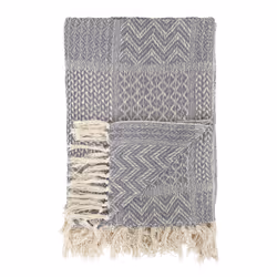 Bloomingville Rodion Throw, Grey, Recycled Cotton