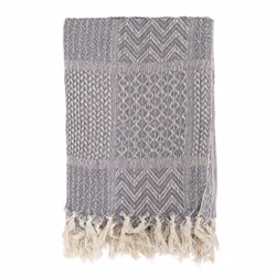 Bloomingville Rodion Throw, Grey, Recycled Cotton