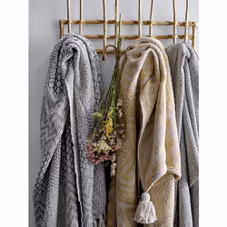 Bloomingville Rodion Throw, Grey, Recycled Cotton