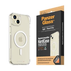 PanzerGlass ® HardCase Transparent w. White MagSafe & D3O® iPhone 15 Plus