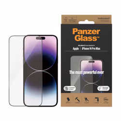 PanzerGlass ® Screen Protector iPhone 14 Pro Max | Ultra-Wide Fit w. EasyAligner