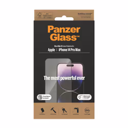 PanzerGlass ® Screen Protector iPhone 14 Pro Max | Ultra-Wide Fit w. EasyAligner