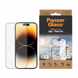 PanzerGlass ® Anti-Reflective Screen Protector Apple iPhone 14 Pro | Ultra-Wide Fit w. EasyAligner