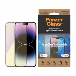 PanzerGlass ® Anti-blue light Screen Protector Apple iPhone 14 Pro Max | Ultra-Wide Fit w. EasyAligner