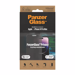 PanzerGlass ® Privacy Screen Protector iPhone 14 Pro Max | Ultra-Wide Fit w. EasyAligner