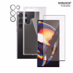 PanzerGlass ® 3-in-1 Pack Samsung Galaxy S23 Ultra, Samsung, Samsung - Galaxy S23 Ultra, Dry application, Scratch resistant, ...