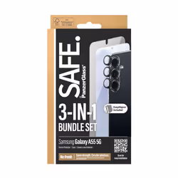 PanzerGlass SAFE. by ® 3-in-1 Protection Pack Samsung Galaxy A55 5G
