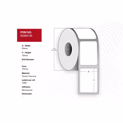 Capture offers a full assortment of thermal labels in various sizes and paper types. For special requests please contact your ...