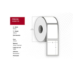 Capture 35000739 printer label White