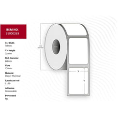 Capture 35000263 printer label White