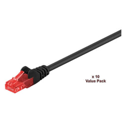 Microconnect V-UTP610SVP networking cable Black 10 m Cat6 U/UTP (UTP)