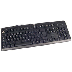 HP 672647-043 keyboard Office USB QWERTZ German Black