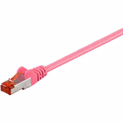 Microconnect SSTP610PI, 10 m, Cat6, S/FTP (S-STP), RJ-45, RJ-45, Pink