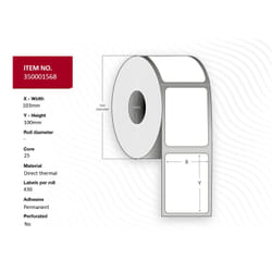 Capture 35001568 printer label White