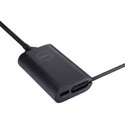 Charge your barrel-powered laptop or tablet and a USB mobile device simultaneously with the Dell Power Adapter Plus - 45W. Ev ...