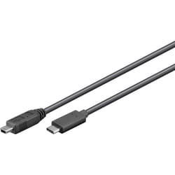 Microconnect USB3.1CMB505 USB cable USB 3.2 Gen 1 (3.1 Gen 1) 0.5 m USB C Mini-USB B Black