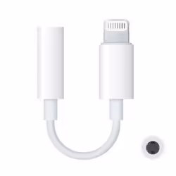 CoreParts MSPP74280, Lightning, 3.5mm Audio, White