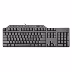 DELL KB-522, Full-size (100%), Wired, USB, AZERTY, Black