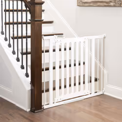 Fred Safety Pressure Fit Pure White Wood Baby Safety Gate to Fit Openings 76cm to 96cm
