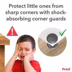 Home Safety Adhesive Corner Protector | Baby Safety Plastic Sharp Edge Corner Guards | Includes 8 Safe Table Corner Protectors | Dark Grey
