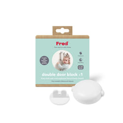 Home Safety Double Door Block | Lock for Cupboard Doors, Drawers and Cabinets | Easy to Install Baby Safety Lock | Pure White