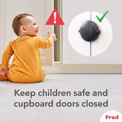 Home Safety Double Door Block | Lock for Cupboard Doors, Drawers and Cabinets | Easy to Install Baby Safety Lock | Pure White