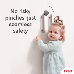 Home Safety Double Door Block | Lock for Cupboard Doors, Drawers and Cabinets | Easy to Install Baby Safety Lock | Pure White
