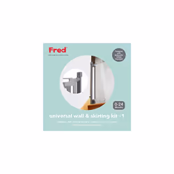 Fred Safety Universal Wall and Skirting Kit, Dark Grey, Fit Any Stair Gate Over A Skirting Boards Or Against Sloping Walls
