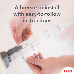 Fred Safety Pressure Fit Acrylic Clear-View Baby Safety Gate | Extendable Stair Gate Fits Wide Openings 76cm to 96cm