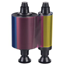 Evolis R3013 Thermal-transfer ribbon Bk.C.M.Y. Transparent half-panel.