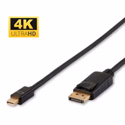 Microconnect DP-MMG-300MB, 3 m, Mini DisplayPort, DisplayPort, Male, Male, 4096 x 2160 pixels