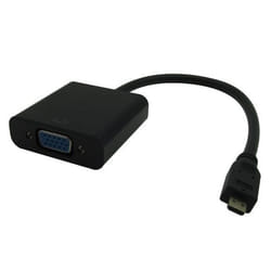 Microconnect HDMIDVGAB video cable adapter 0.25 m HDMI Type D (Micro) VGA (D-Sub) Black